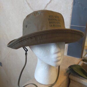 herschel army green bucket hat technical printing inspired by military specific